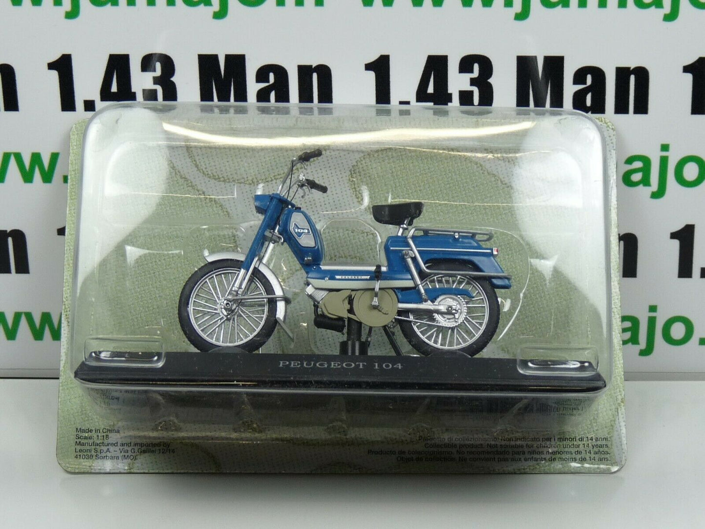 MOB11 MOTO mobylette ITALIE Leo models 1/18 : PEUGEOT 104