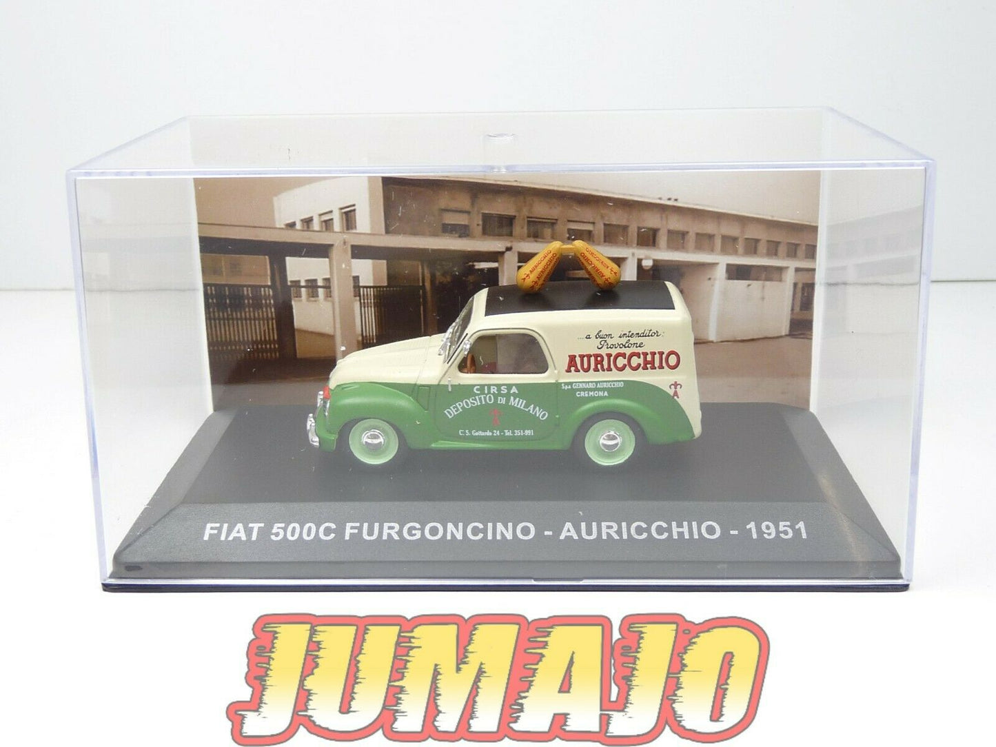 VCE11 1/43 IXO Commerciale Epoque : FIAT 500C Furgoncino Auricchio 1951