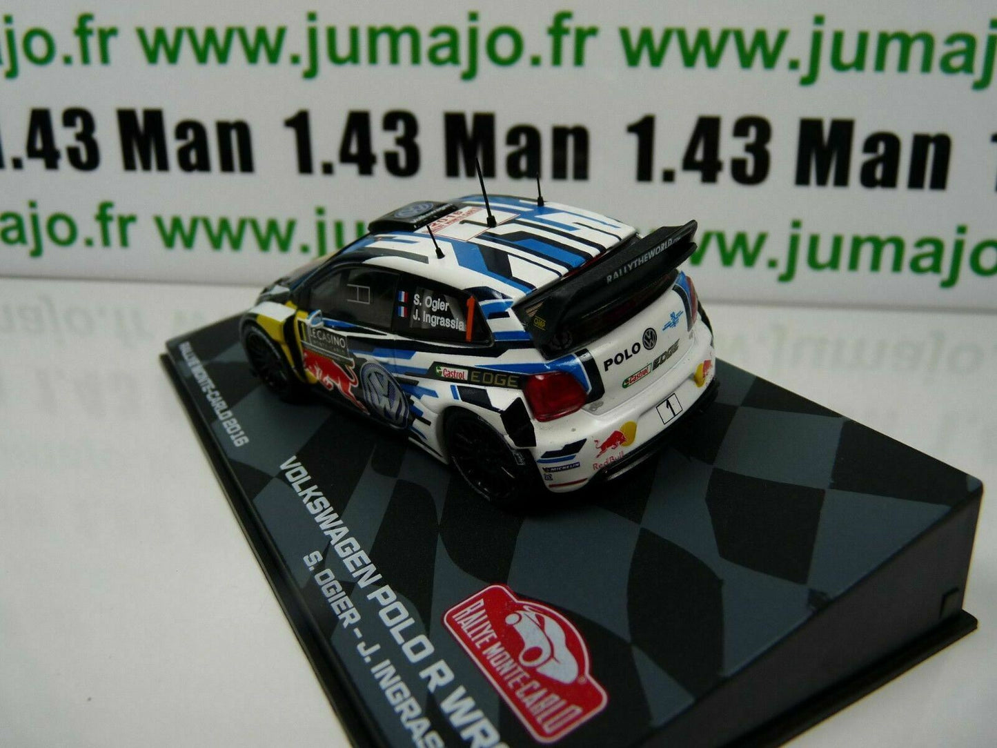 LOT 2X 1/43 IXO Rallye VOLKSWAGEN POLO R WRC OGIER M. Carlo 2016 / Finlande 2013