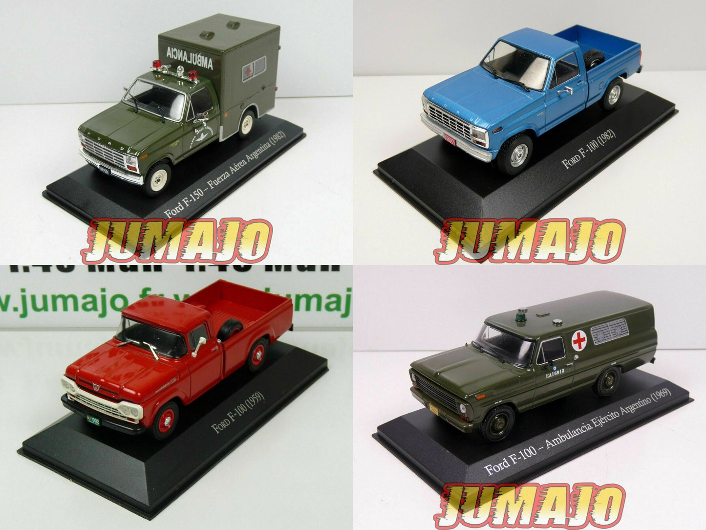 LOT 4 Voitures pick-up 1/43 SALVAT: FORD F-100 et FORD F 150