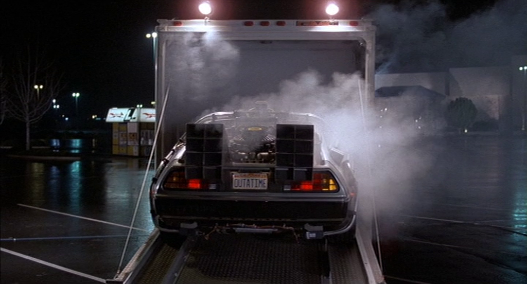 PB135 PLAQUES tolée Back to the Future Delorean : OUTATIME (Retour vers le Futur) 30x15 cm