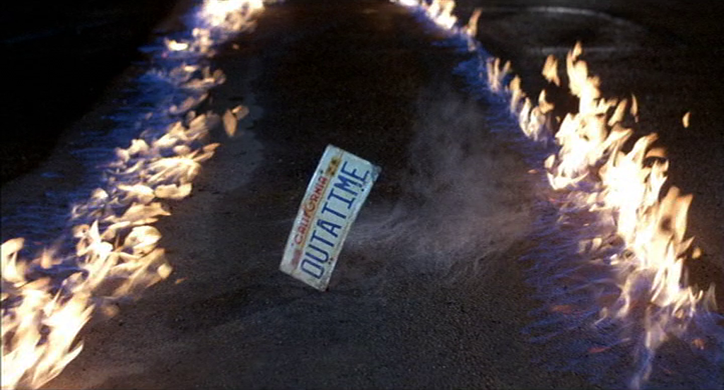 PB135 PLAQUES tolée Back to the Future Delorean : OUTATIME (Retour vers le Futur) 30x15 cm