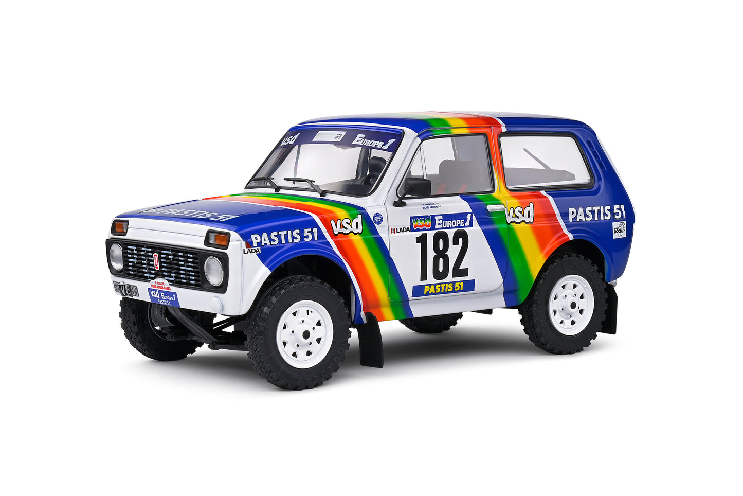 DH7305 Voiture 1/18 SOLIDO LADA Niva Paris Dakar #182 1984