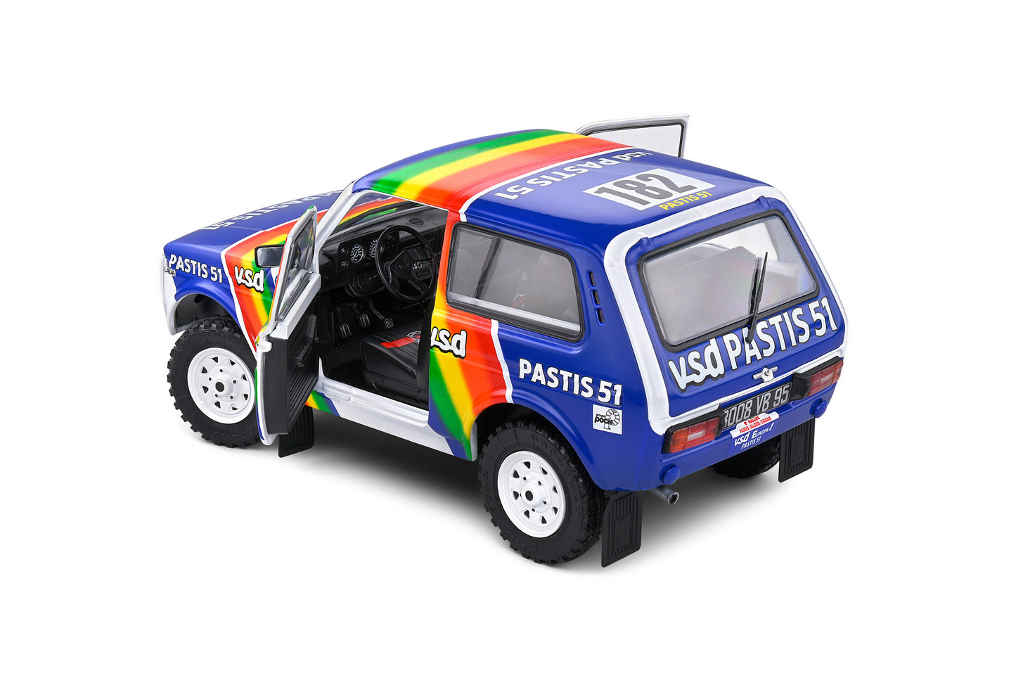 DH7305 Voiture 1/18 SOLIDO LADA Niva Paris Dakar #182 1984