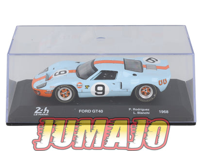 24H206 Voiture 1/43 IXO 24 Heures Mans FORD GT40 GULF 1968 Rodriguez #9