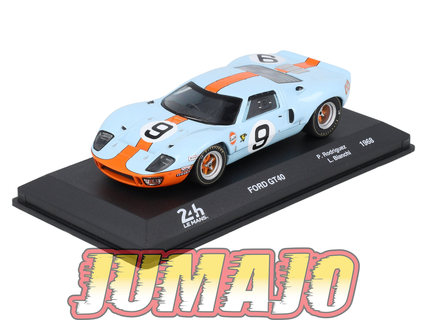24H206 Voiture 1/43 IXO 24 Heures Mans FORD GT40 GULF 1968 Rodriguez #9