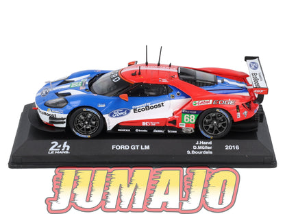 24H211 Voiture 1/43 IXO 24 Heures Mans FORD GT LM 2016 J.Hand #68