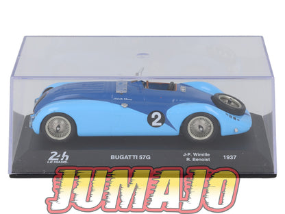24H214 Voiture 1/43 IXO 24 Heures Mans Winner 1937 BUGATTI 57G  J-P.Wimille 1937