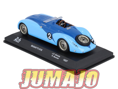 24H214 Voiture 1/43 IXO 24 Heures Mans Winner 1937 BUGATTI 57G  J-P.Wimille 1937