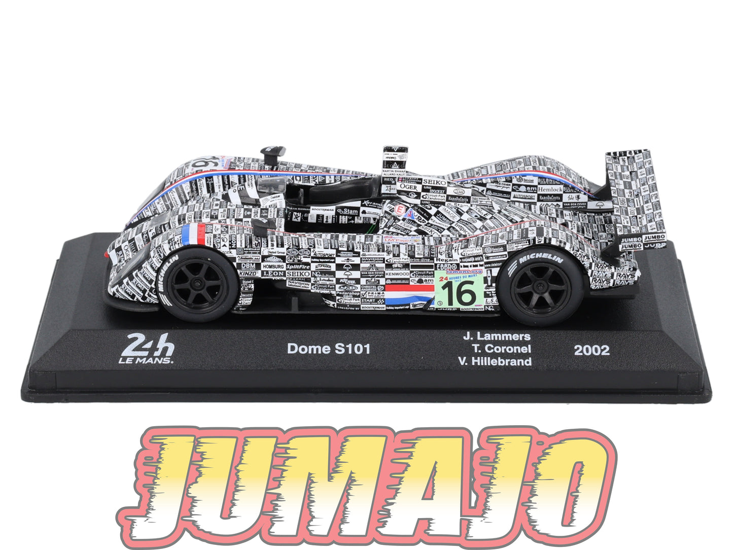 24H232 Voiture 1/43 IXO 24 Heures Mans DOME S101 2002 J.Lammers #16