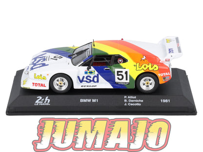 24H272 Voiture 1/43 24 Heures Mans IXO BMW M1 #51 1981 Alliot