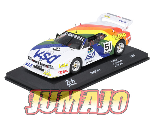 24H272 Voiture 1/43 24 Heures Mans IXO BMW M1 #51 1981 Alliot