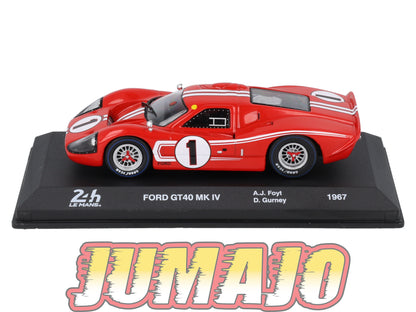 24H275 Voiture 1/43 24 Heures Mans IXO FORD GT40MK IV Winner #1 1967 Foyt