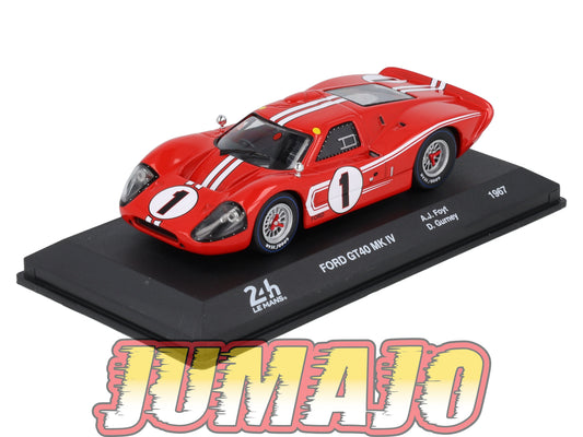 24H275 Voiture 1/43 24 Heures Mans IXO FORD GT40MK IV Winner #1 1967 Foyt