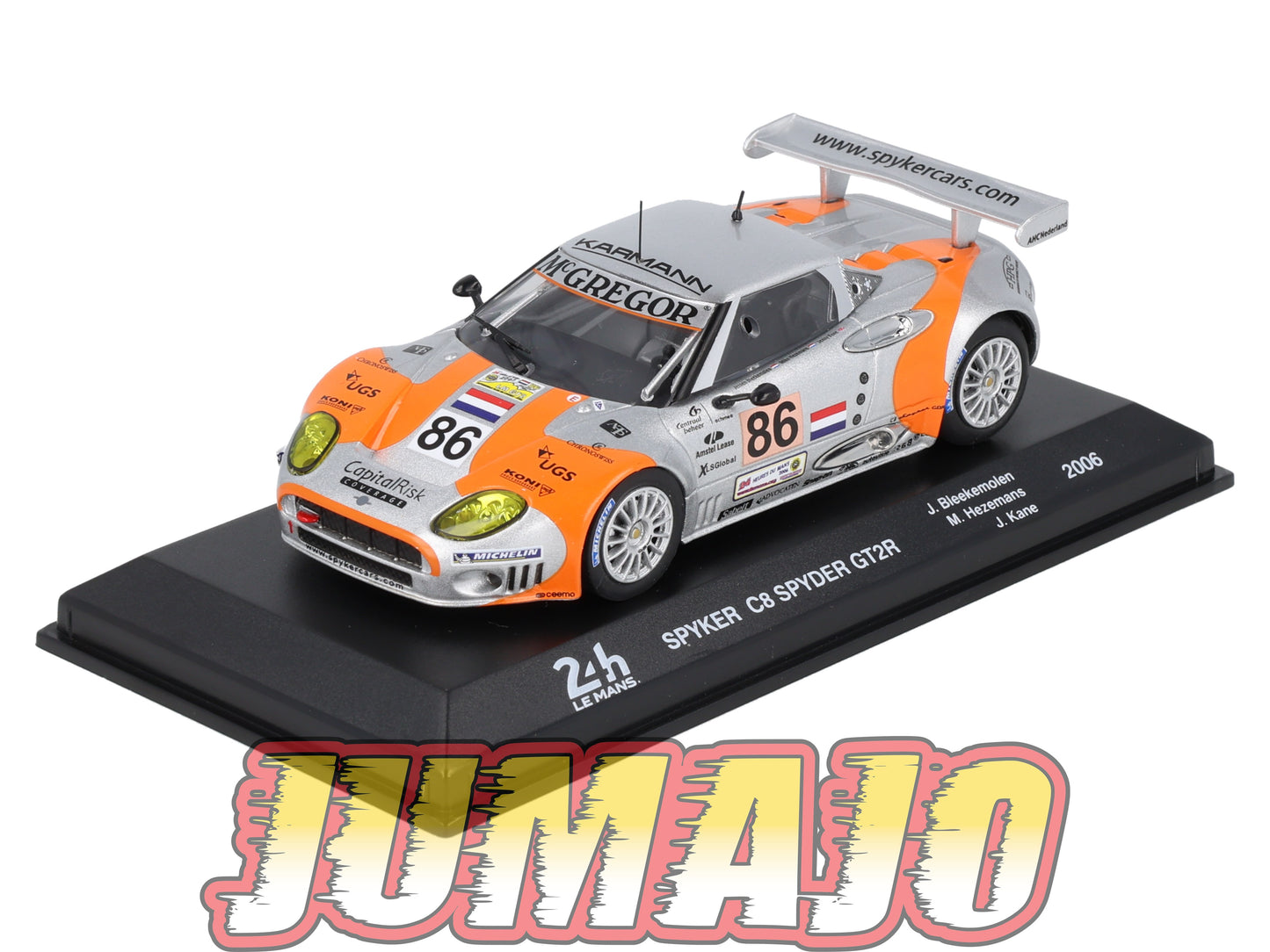 24H282 Voiture 1/43 24 Heures Mans IXO SPYKER C8 SPYDER GT2R #86 2006 Bleekemolen