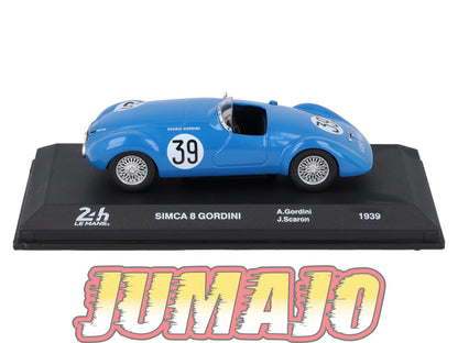 24H283 Voiture 1/43 24 Heures Mans IXO SIMCA 8 Gordini #39 1939 A Gordini