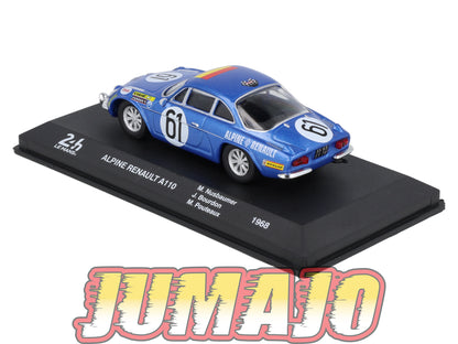 24H284 Voiture 1/43 24 Heures Mans IXO ALPINE RENAULT A110 #61 1968 Nusbaumer