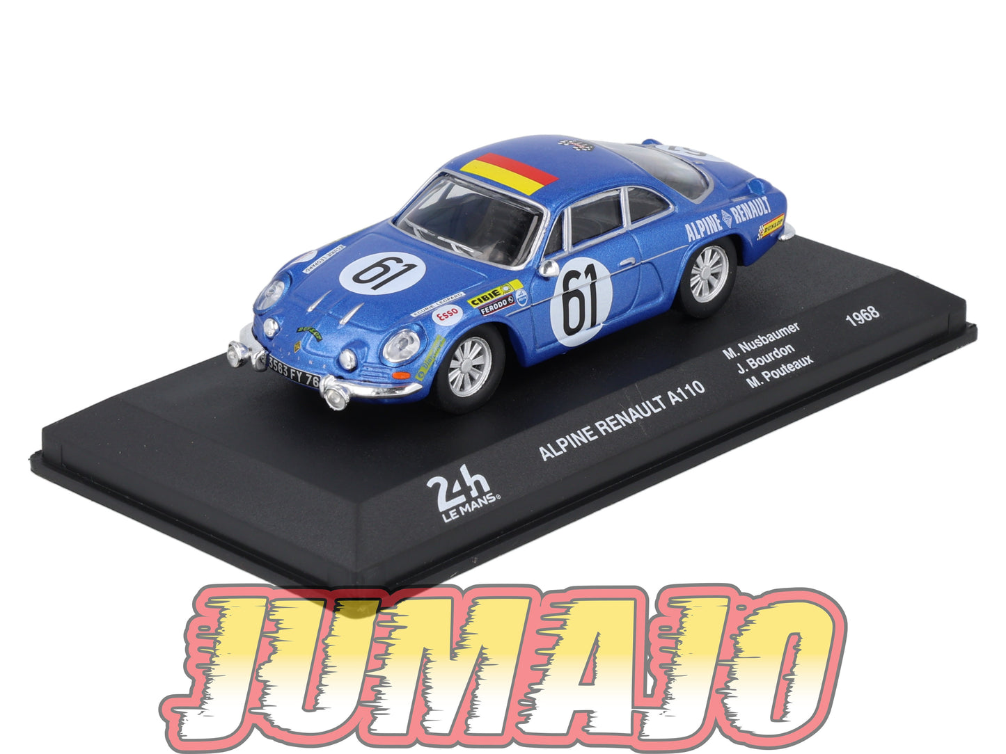 24H284 Voiture 1/43 24 Heures Mans IXO ALPINE RENAULT A110 #61 1968 Nusbaumer
