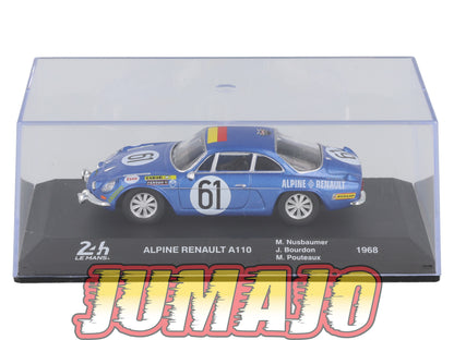 24H284 Voiture 1/43 24 Heures Mans IXO ALPINE RENAULT A110 #61 1968 Nusbaumer