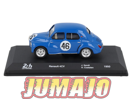 24H290 Voiture 1/43 24 Heures Mans IXO Renault 4CV #46 1950 J Sandt