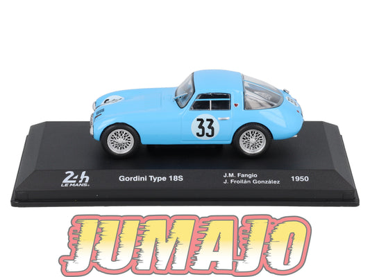 24H291 Voiture 1/43 24 Heures Mans IXO Gordini Type 18S #33 1950 JM Fangio