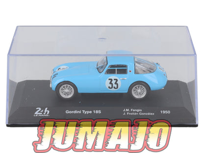 24H291 Voiture 1/43 24 Heures Mans IXO Gordini Type 18S #33 1950 JM Fangio