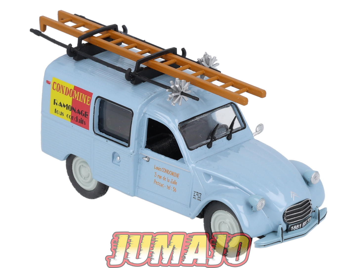 2CV146 Voiture 1/43 ELIGOR Citroen : 2CV AK 350 du ramoneur 1967