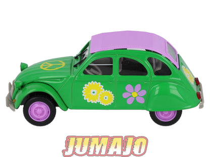 2CV18 Voiture 1/43 NOREV Citroen : 2CV HIPPIE Peace and love