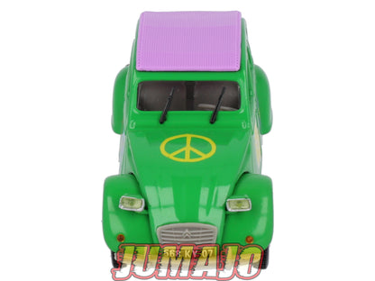 2CV18 Voiture 1/43 NOREV Citroen : 2CV HIPPIE Peace and love