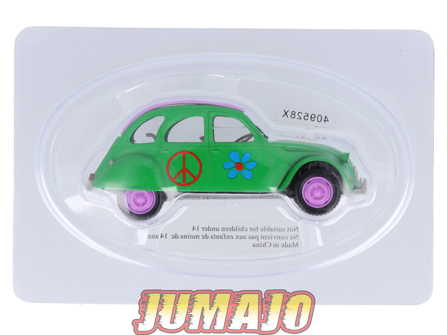 2CV18 Voiture 1/43 NOREV Citroen : 2CV HIPPIE Peace and love