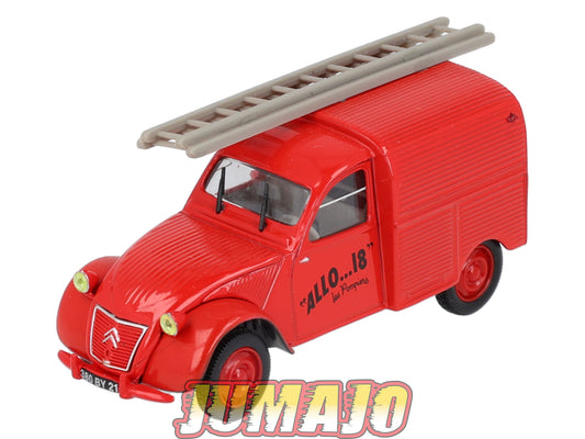 2CV38 Voiture 1/43 NOREV Citroën : 2CV fourgonnette pompiers « ALLO 18 »