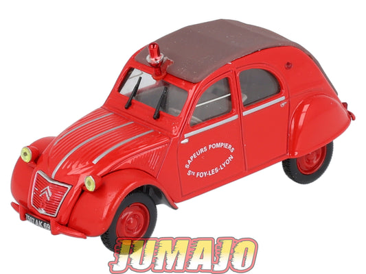 2CV42 Voiture 1/43 NOREV Citroën : 2CV Berline pompiers Ste Foy les Lyon