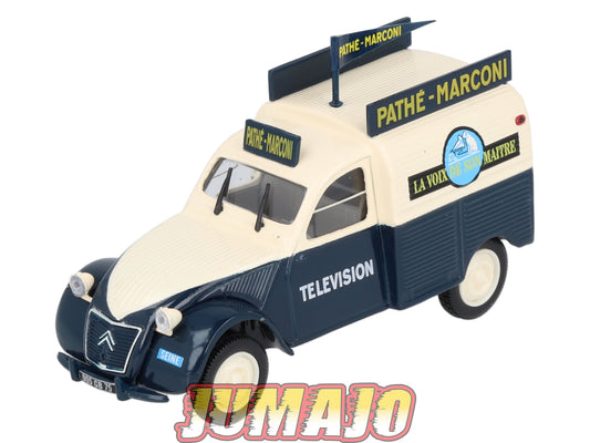 2CV55 Voiture 1/43 NOREV Citroen : 2CV Pathé-Marconi 1957 Television