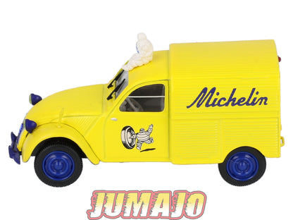 2CV64 Voiture 1/43 NOREV Citroen : 2CV fourgonnette MICHELIN jaune Bibendum