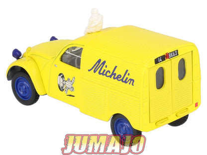 2CV64 Voiture 1/43 NOREV Citroen : 2CV fourgonnette MICHELIN jaune Bibendum