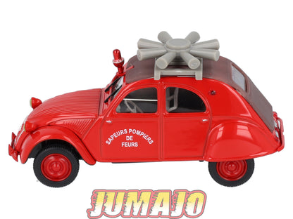2CV66 Voiture 1/43 ELIGOR Citroen : 2CV AZL Pompiers de Feurs