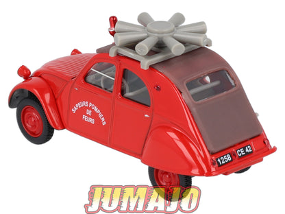 2CV66 Voiture 1/43 ELIGOR Citroen : 2CV AZL Pompiers de Feurs