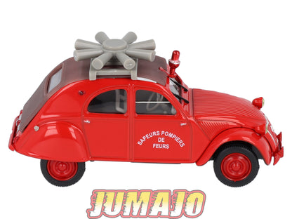 2CV66 Voiture 1/43 ELIGOR Citroen : 2CV AZL Pompiers de Feurs