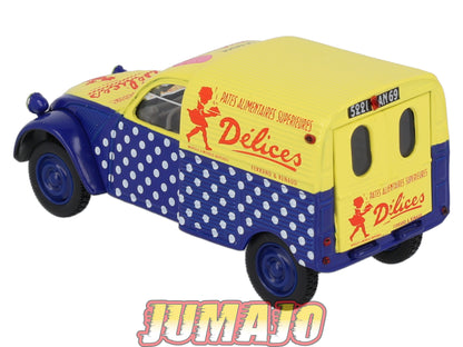 2CV76 Voiture 1/43 NOREV Citroen : 2 CV fourgonnette Pâtes Délices 1955