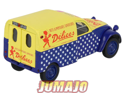 2CV76 Voiture 1/43 NOREV Citroen : 2 CV fourgonnette Pâtes Délices 1955