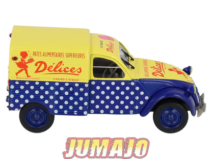 2CV76 Voiture 1/43 NOREV Citroen : 2 CV fourgonnette Pâtes Délices 1955