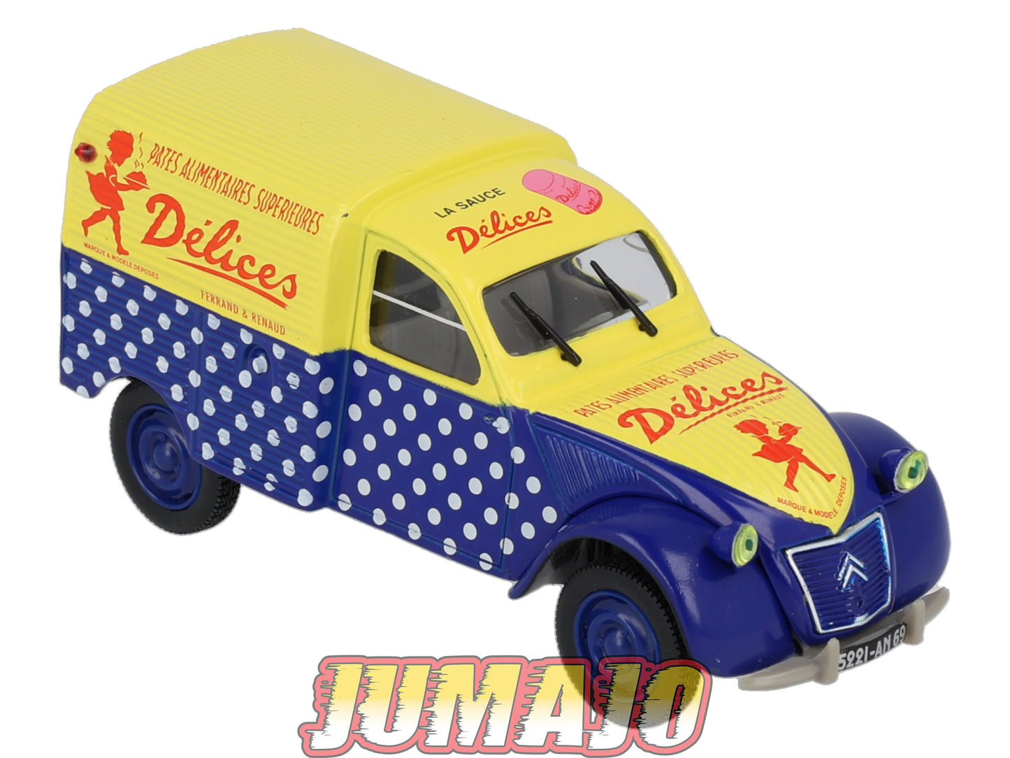 2CV76 Voiture 1/43 NOREV Citroen : 2 CV fourgonnette Pâtes Délices 1955