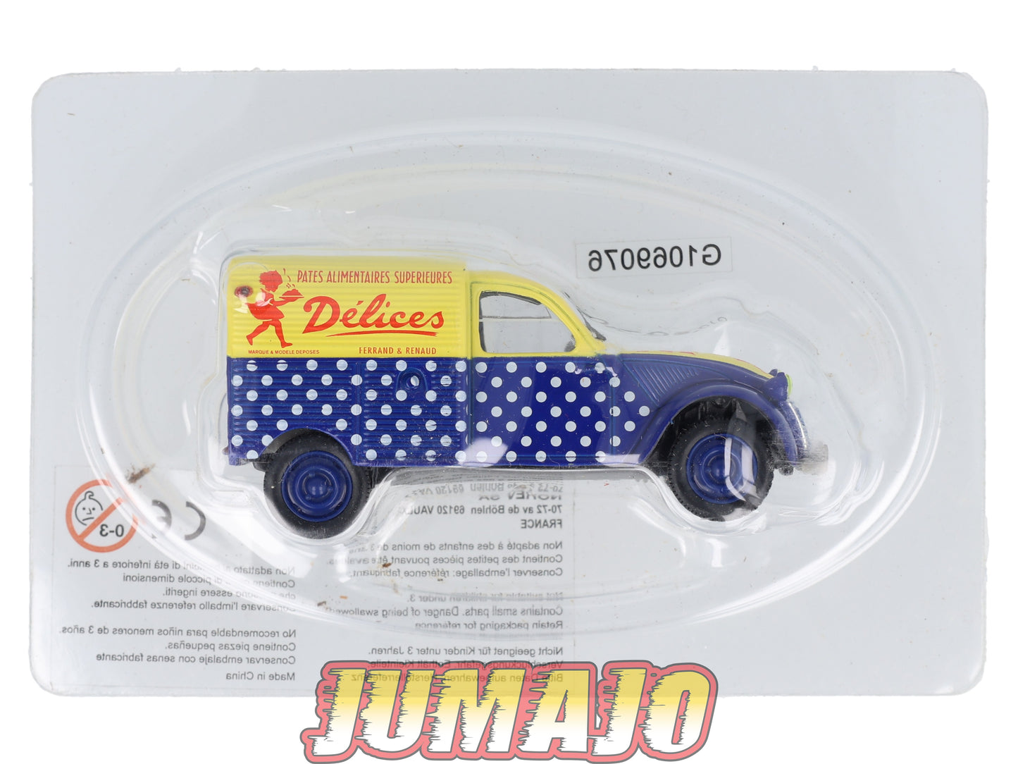 2CV76 Voiture 1/43 NOREV Citroen : 2 CV fourgonnette Pâtes Délices 1955