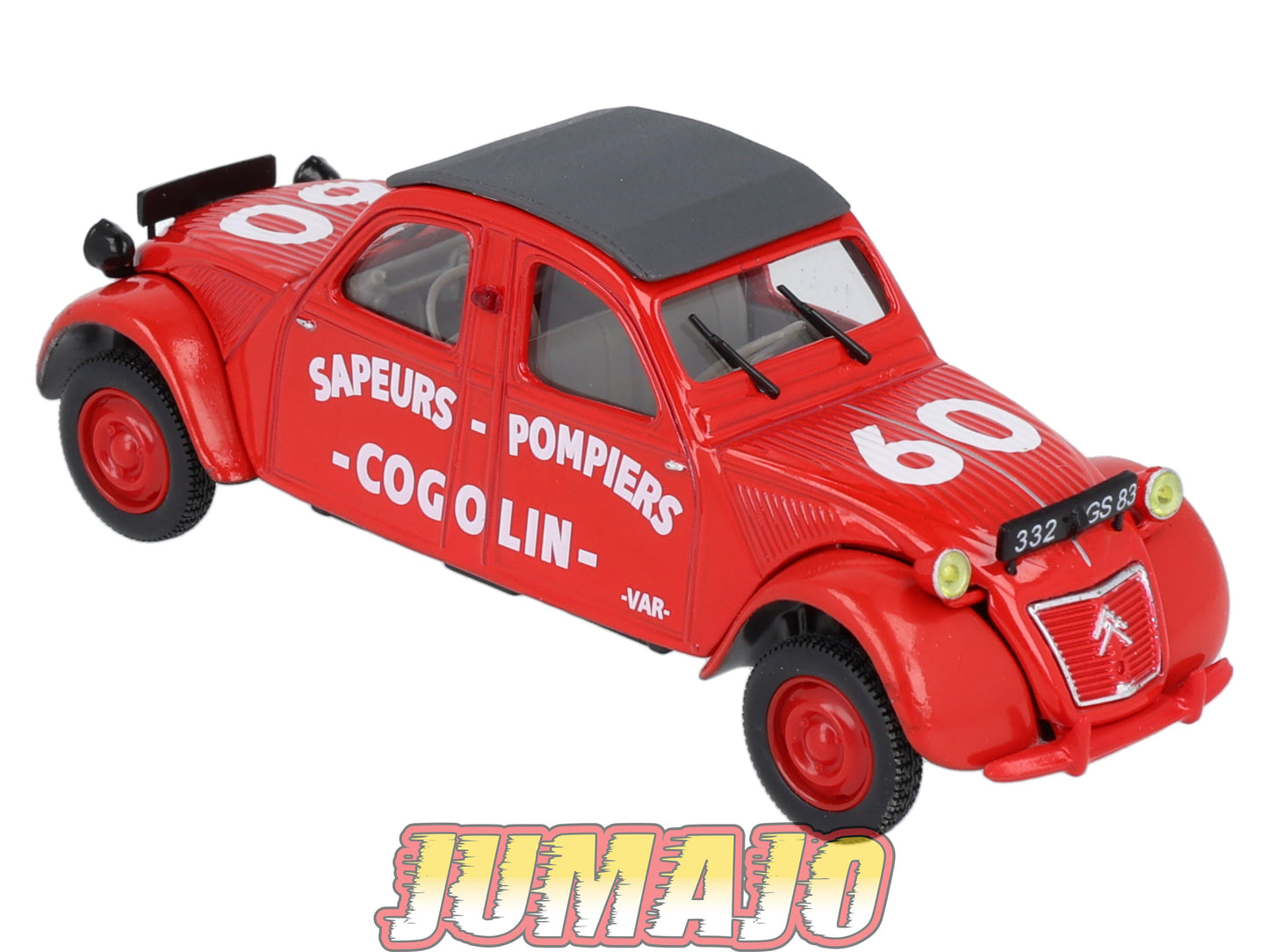 2CV8 Voiture 1/43 NOREV Citroen : 2CV Pompiers de Cogolin