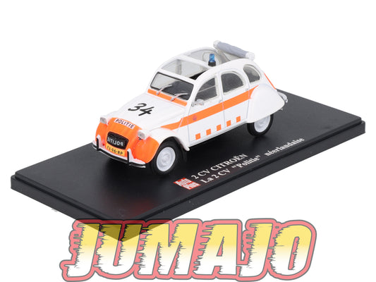 2CVAP16 Voiture 1/43 ELIGOR Auto plus : CITROEN 2CV Police Néerlandaise