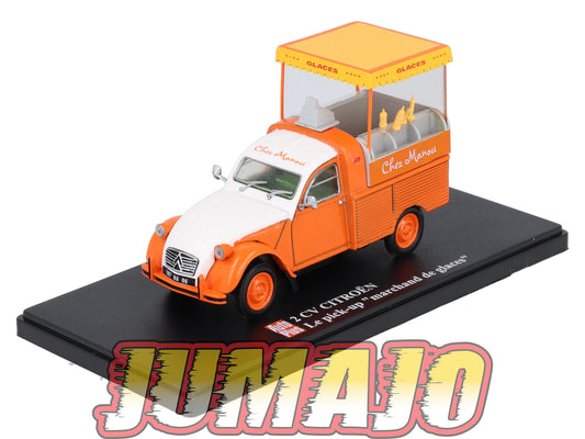 2CVAP251 Voiture 1/43 ELIGOR Auto plus : CITROEN 2CV Pick UP Marchand De Glaces