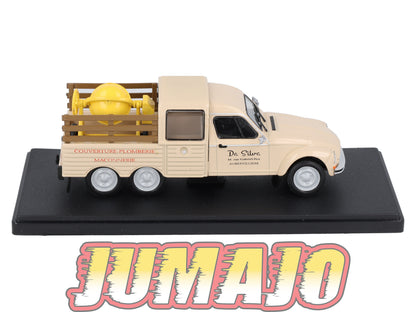 2CVAP254 Voiture 1/43 ELIGOR Auto plus : CITROEN 2CV L'Acadiane 6 Roues Maçon