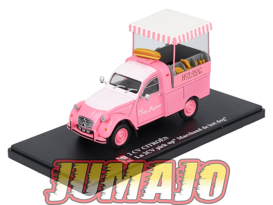 2CVAP257 Voiture 1/43 ELIGOR Auto plus : CITROEN 2CV Pick UP Marchand De Hot Dog