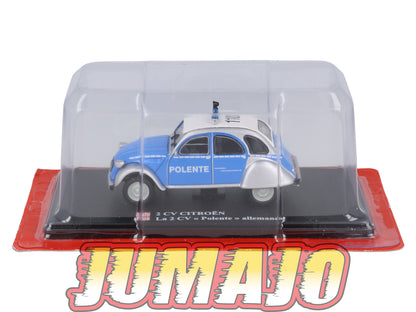 2CVAP25 Voiture 1/43 ELIGOR Auto plus : CITROEN 2CV Polente Polizei allemand