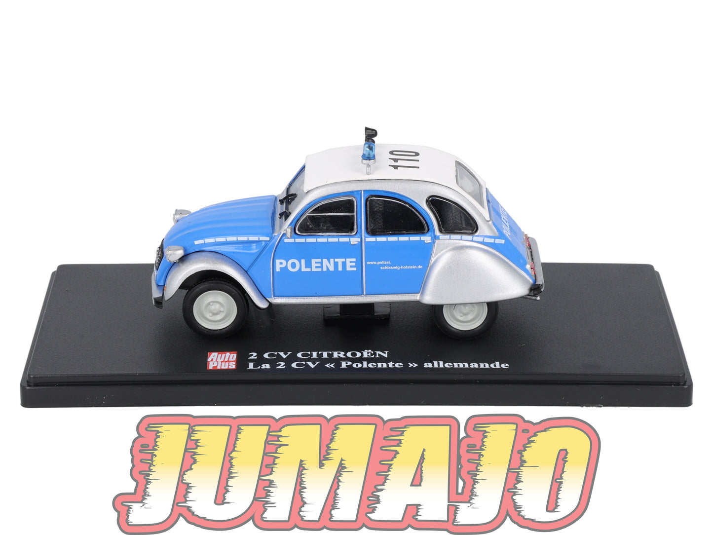 2CVAP25 Voiture 1/43 ELIGOR Auto plus : CITROEN 2CV Polente Polizei allemand